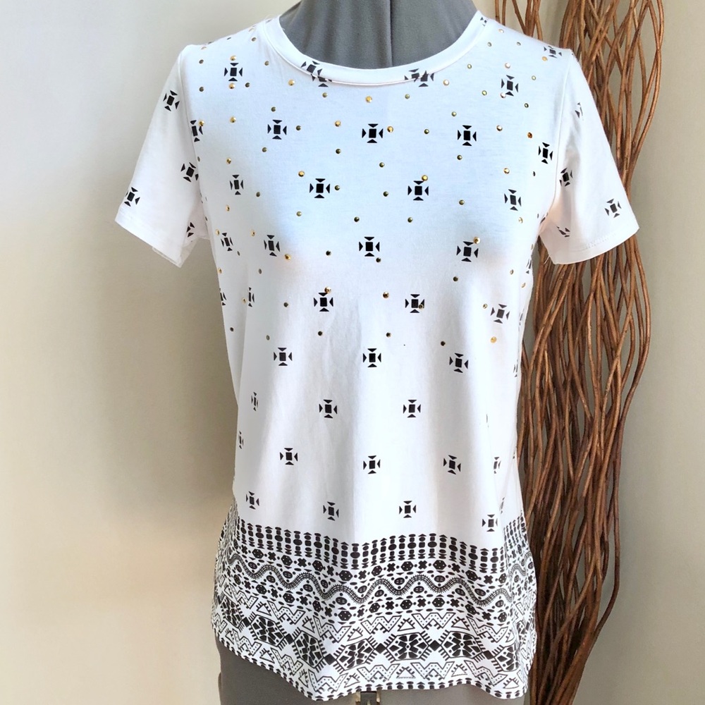 💵5 FOR $25💵 Rafaella Geometric Print Knit Top